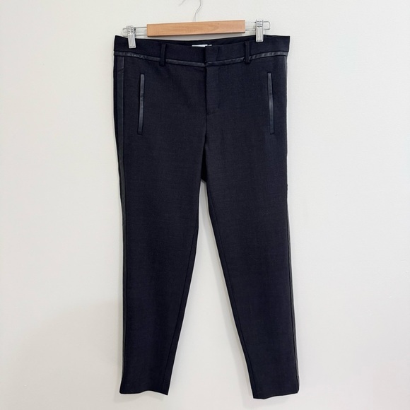 Vince Wool Tuxedo Stripe Slim Trousers - Picture 2 of 8